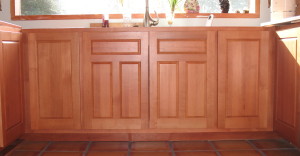 Alder with Cherry Stain lower panel